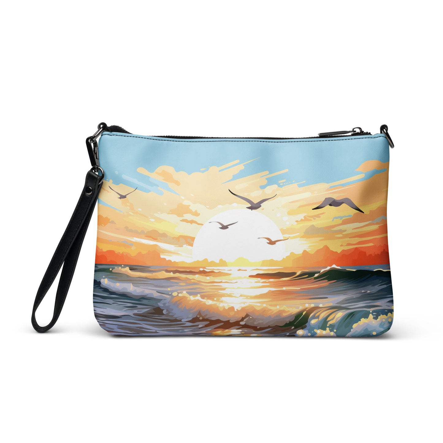 Beach, Ocean Sunset Crossbody bag