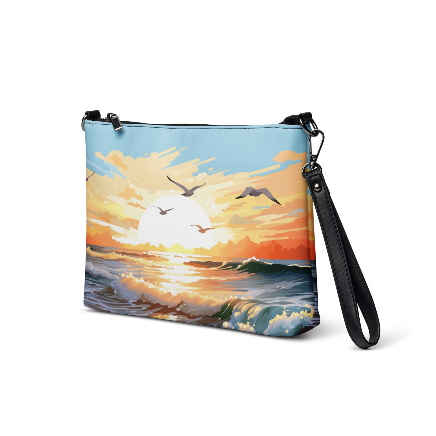 Beach, Ocean Sunset Crossbody bag