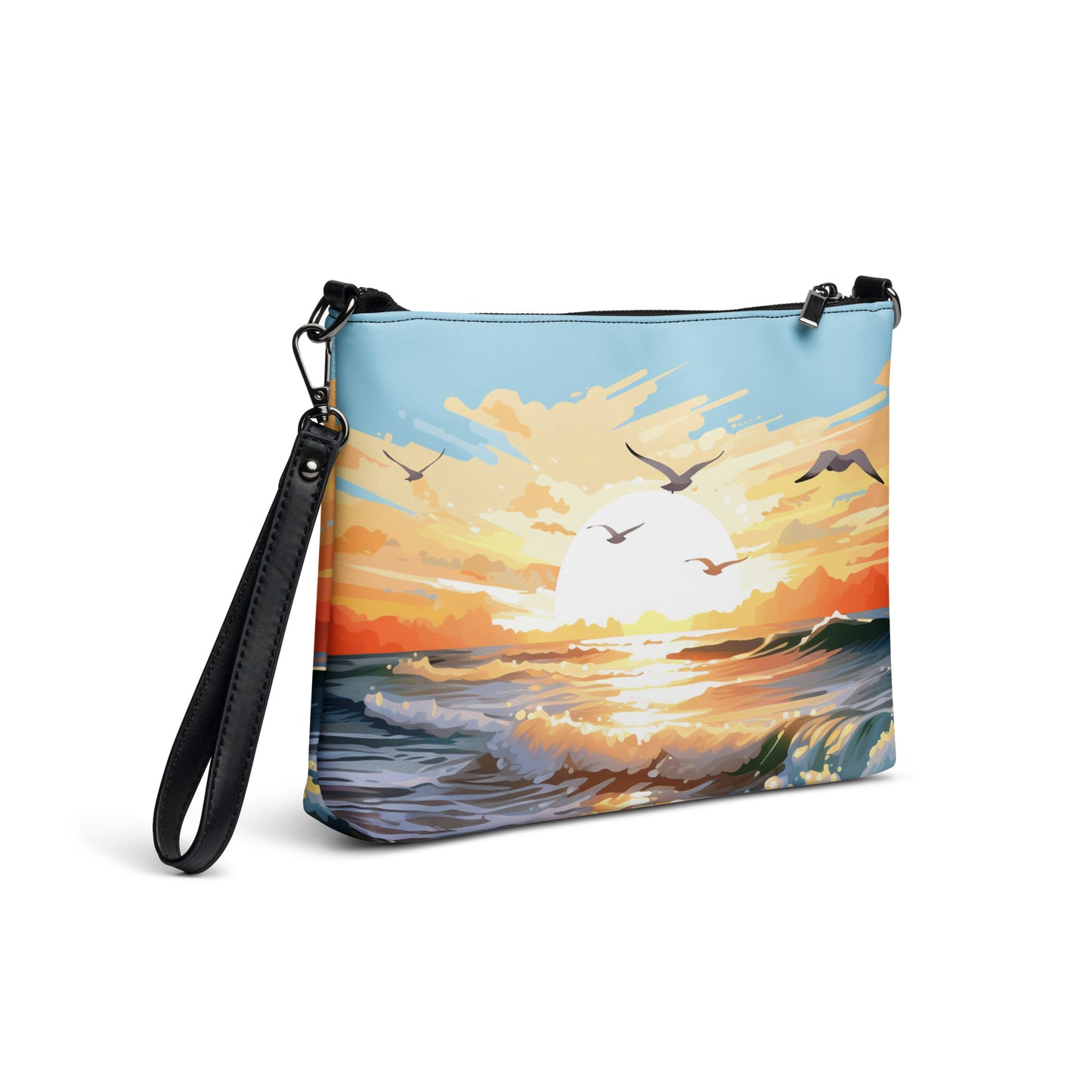 Beach, Ocean Sunset Crossbody bag