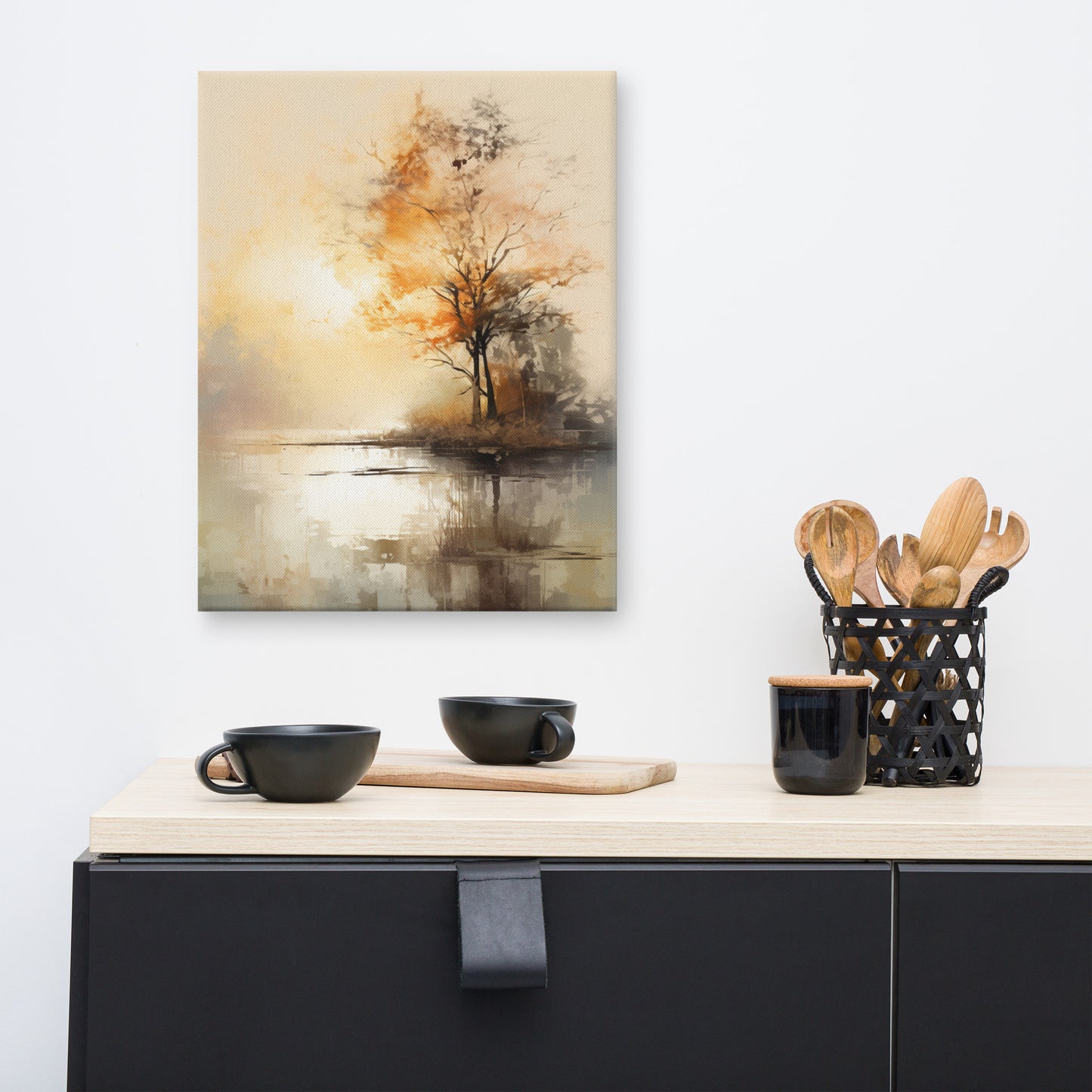 "Luminous Waters: A River's Sunset" Canvas