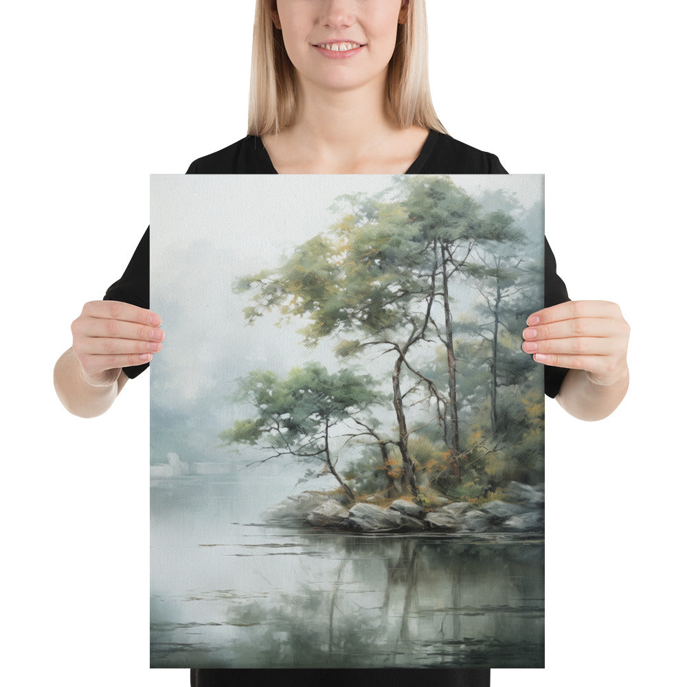 "Twilight Tapestry on the River" Canvas