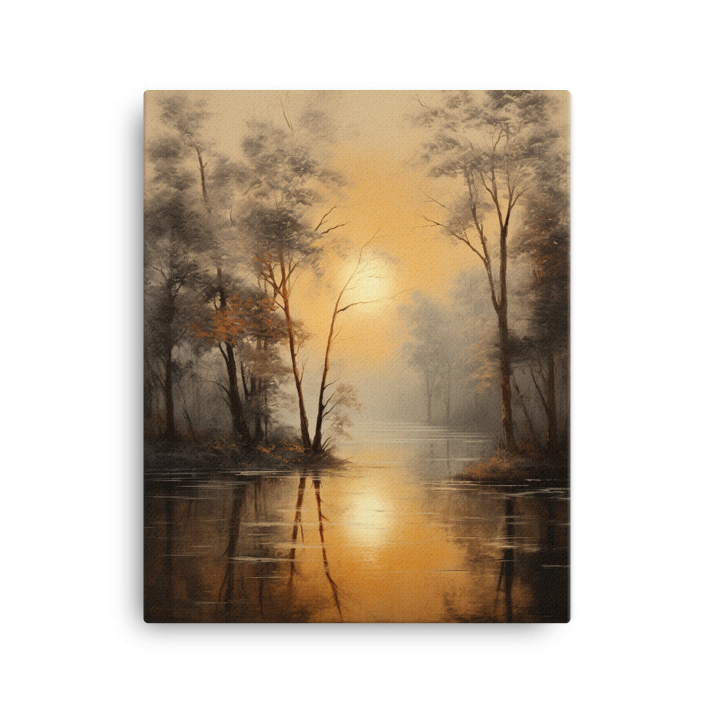 "Glowing Horizons on the Lake" Canvas