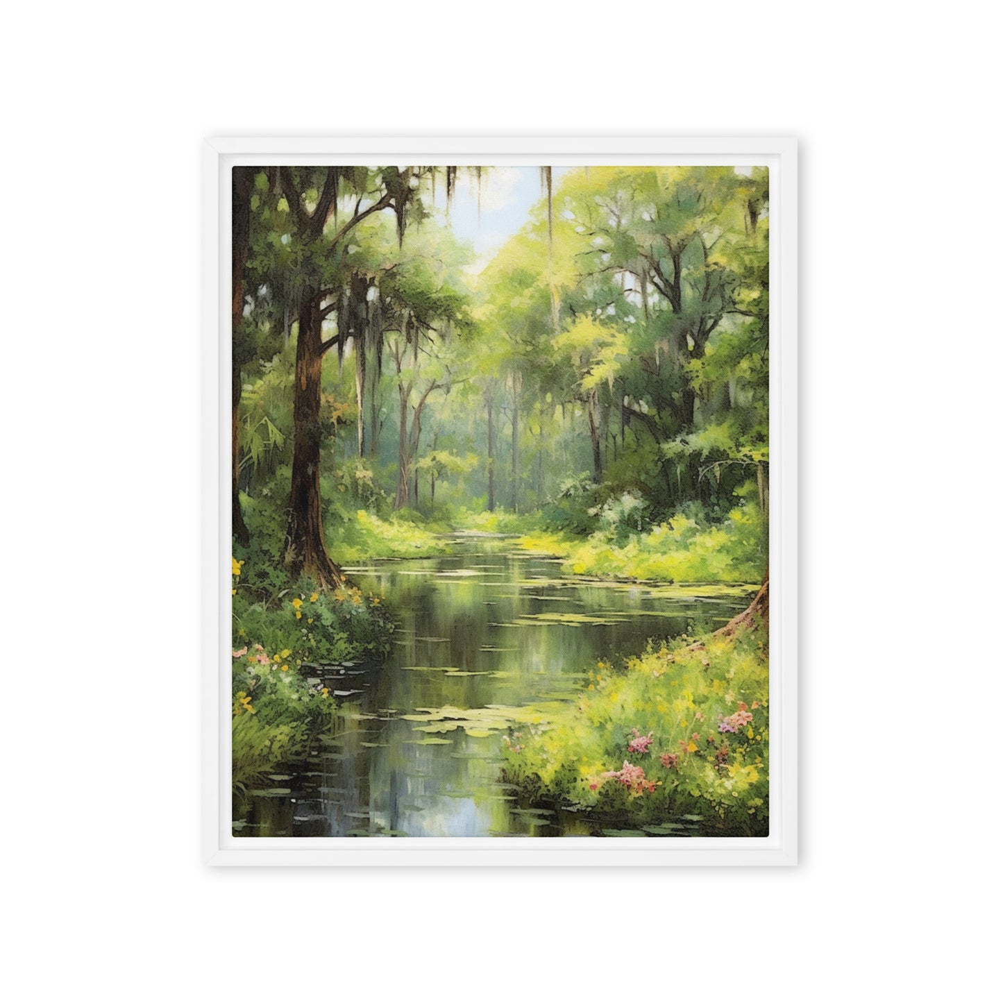 The Beautiful Swamps of Louisiana Framed canvas