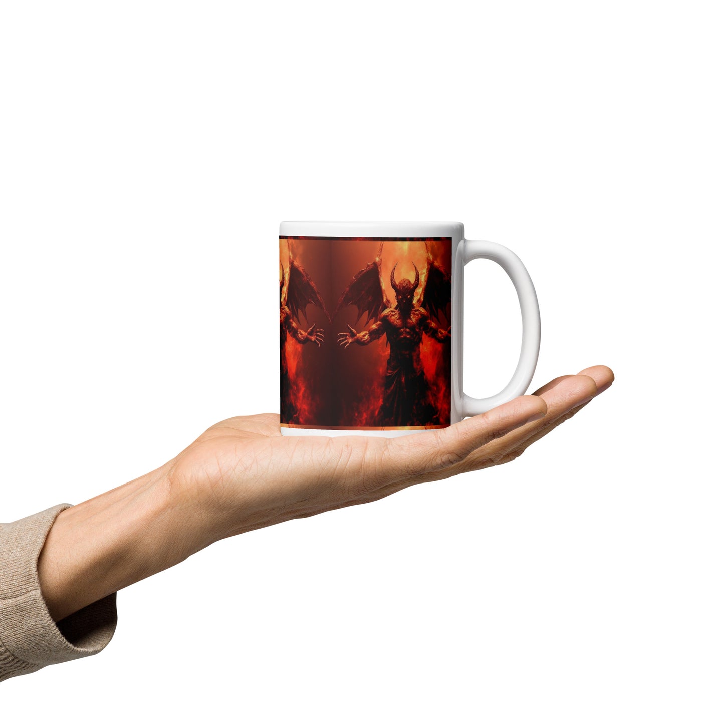 "Eternal Shadows" Demon White glossy mug