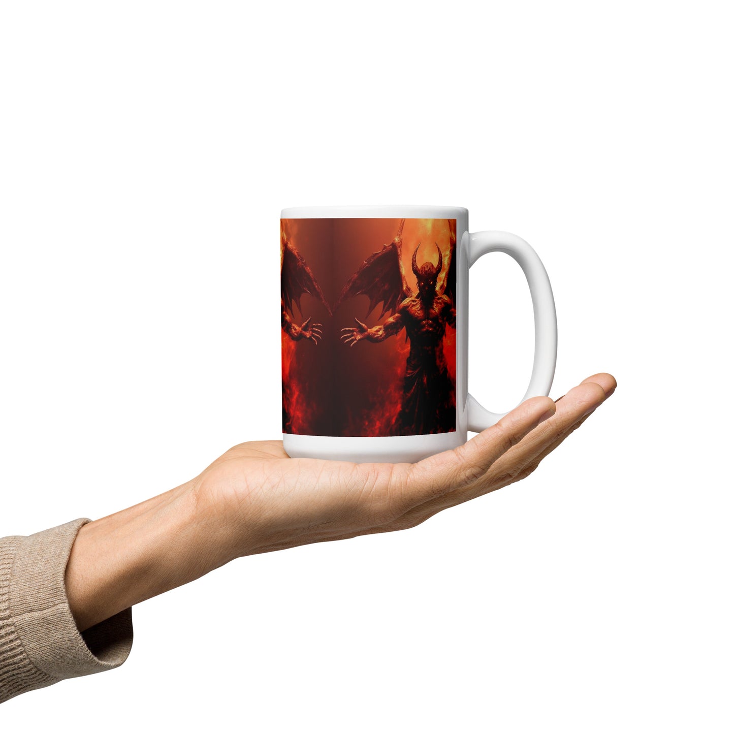"Eternal Shadows" Demon White glossy mug