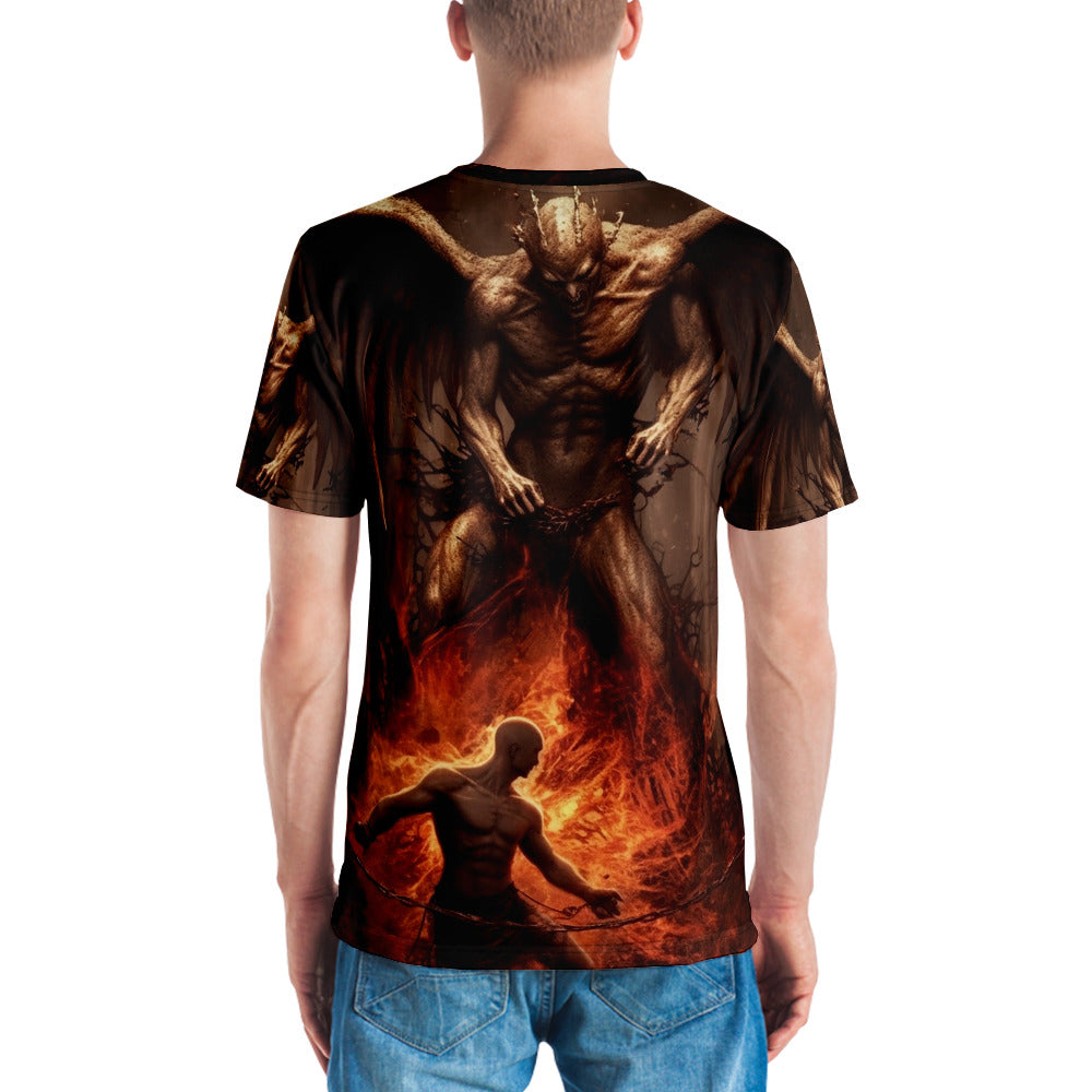 Demon Battling for Soul Men's t-shirt