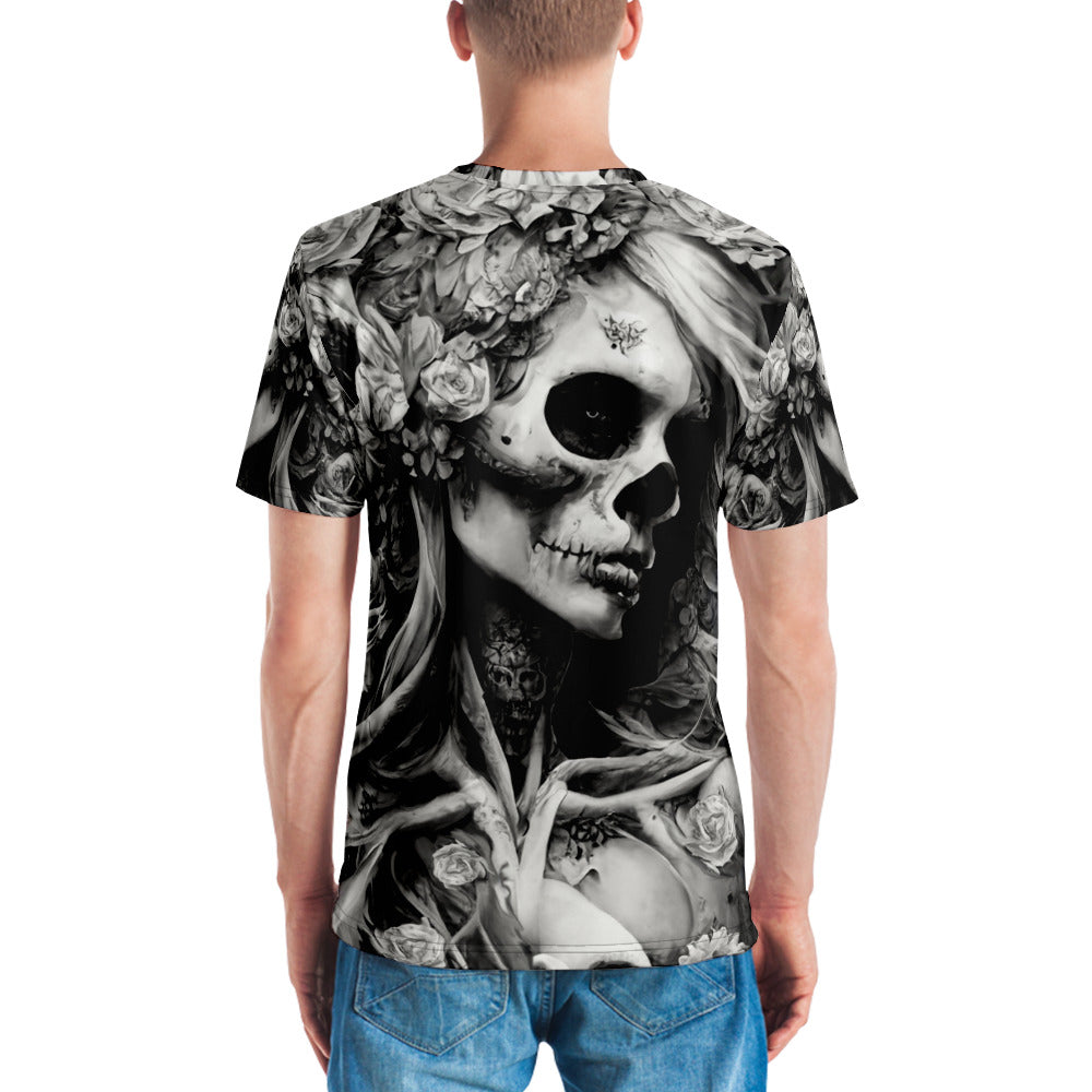 Sexy Skull and Flowers Men's t-shirt