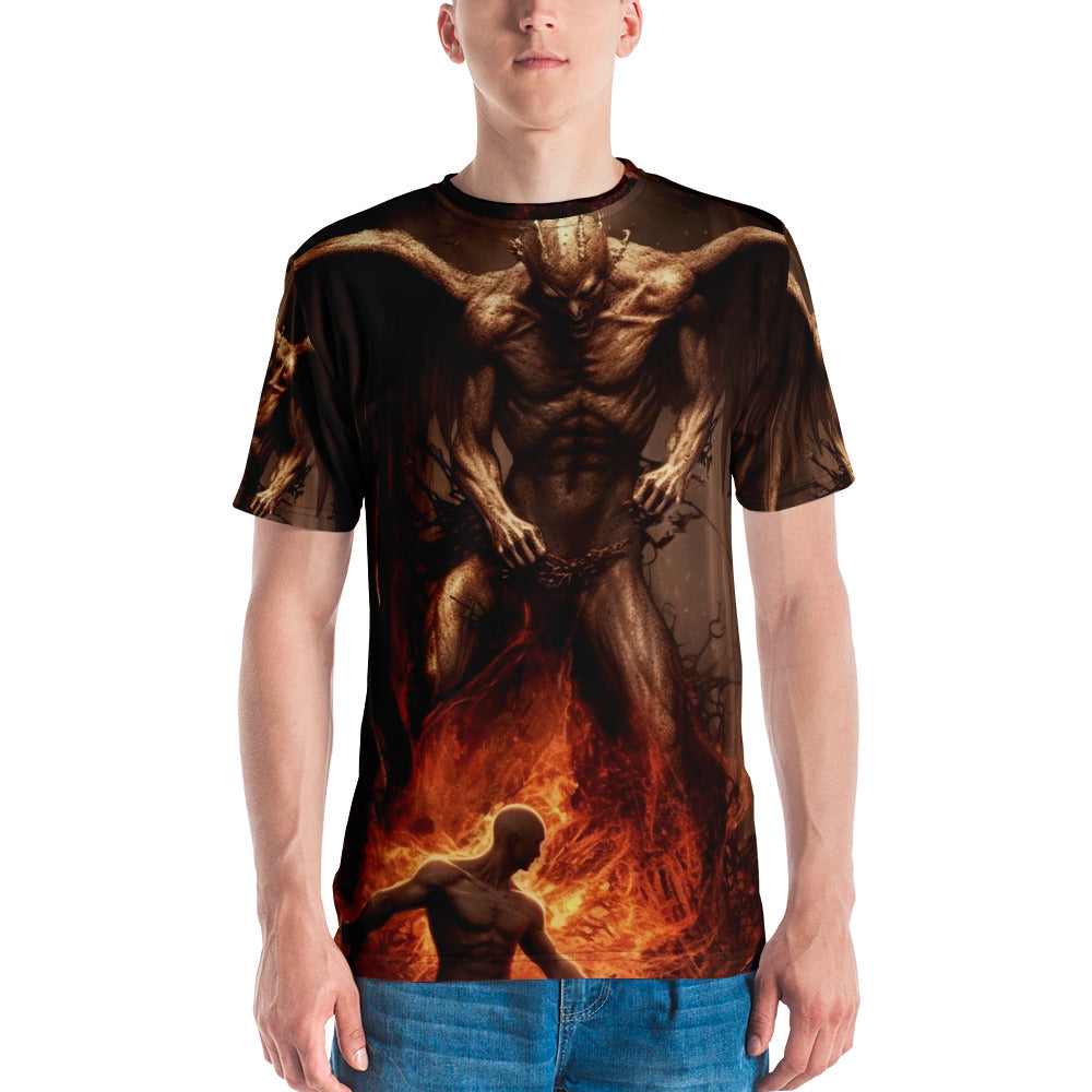 Demon Battling for Soul Men's t-shirt