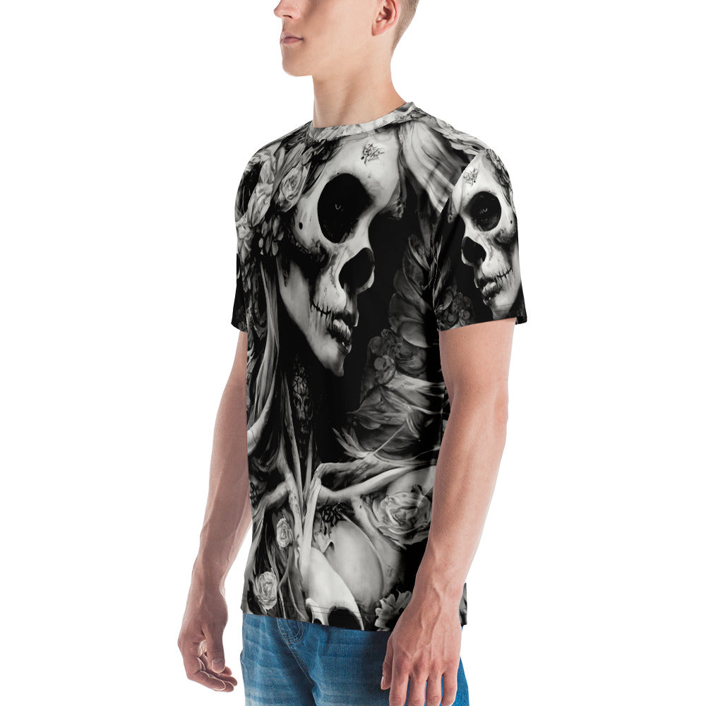 Sexy Skull and Flowers Men's t-shirt