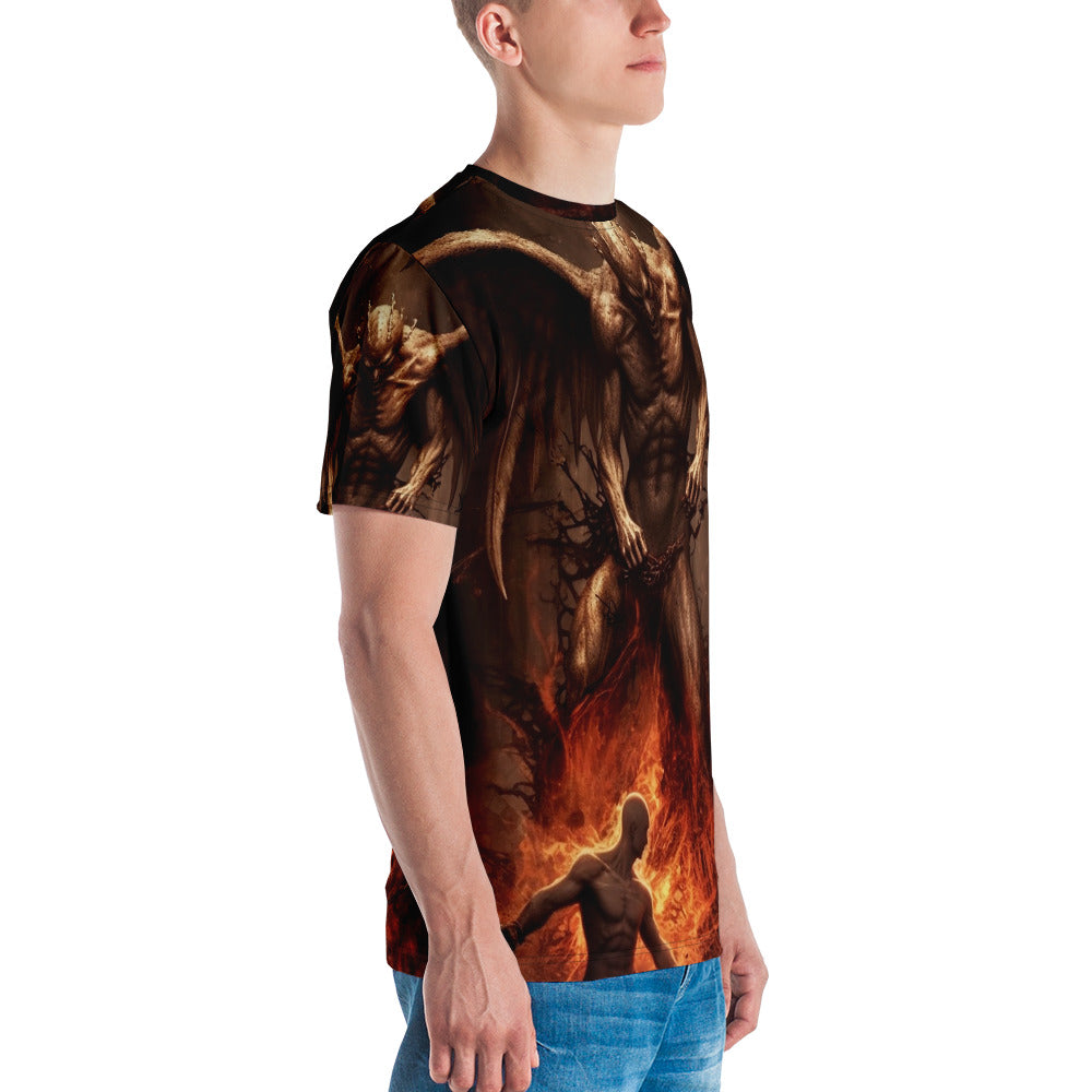 Demon Battling for Soul Men's t-shirt