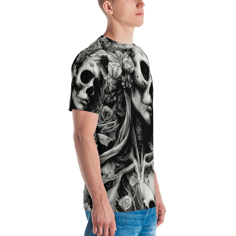 Sexy Skull and Flowers Men's t-shirt