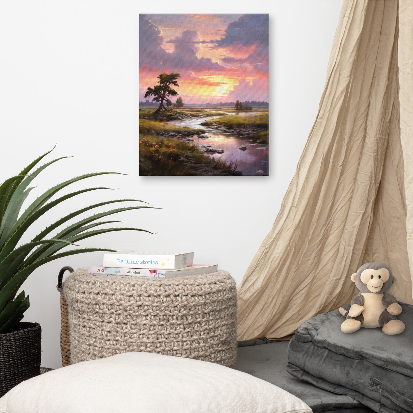 "Ethereal Sunset Reflections" Canvas