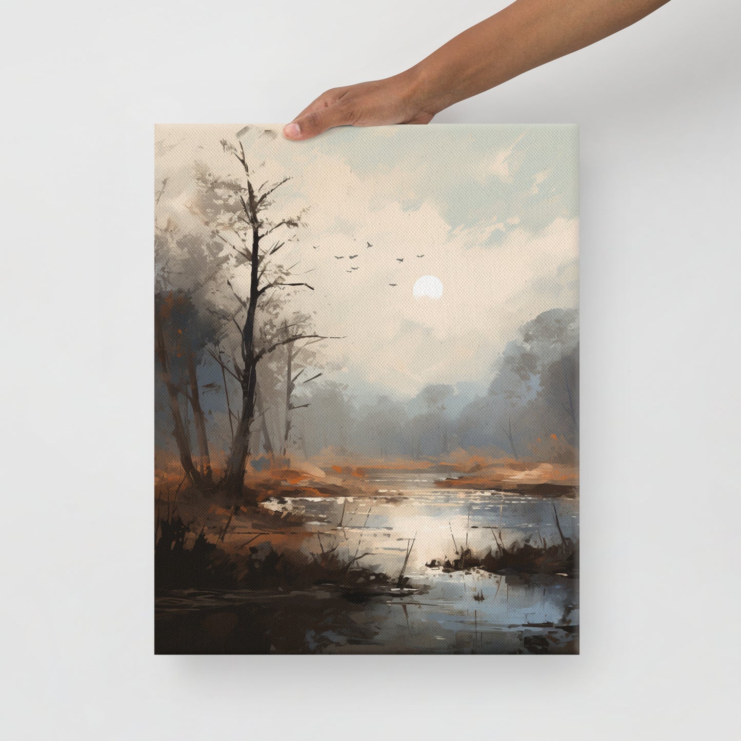 "Sunset Serenity by the River"Canvas