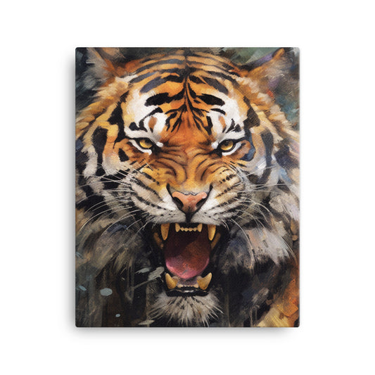 Fierce Majestic Tiger Canvas
