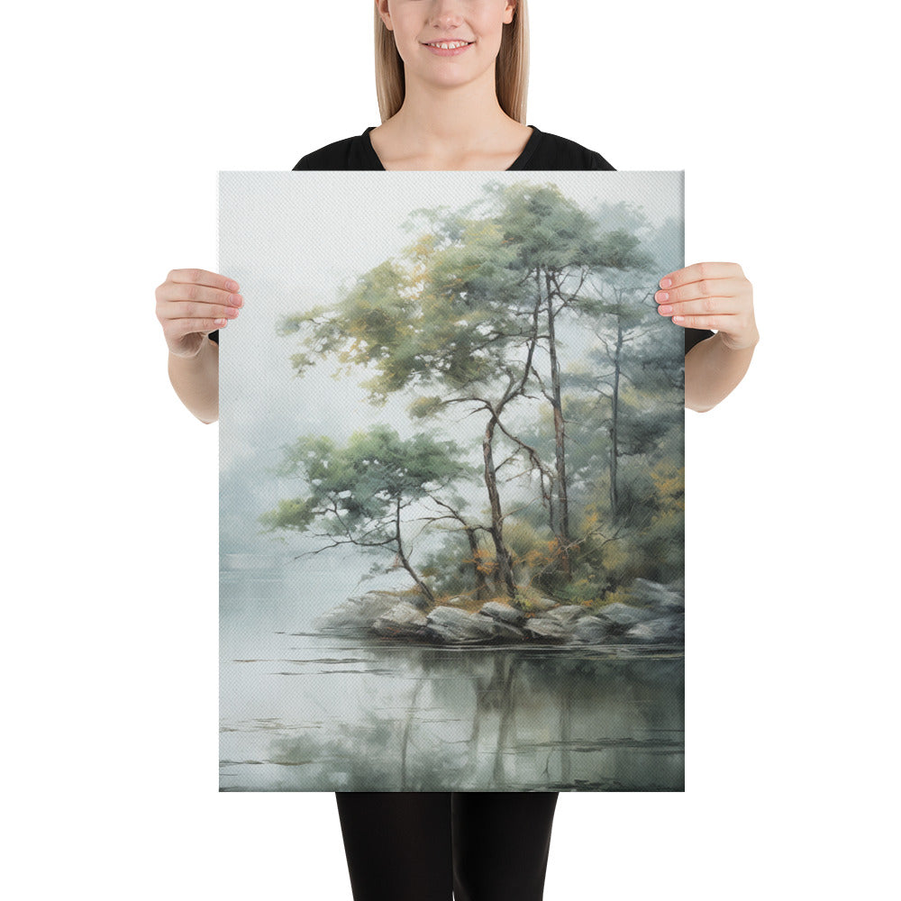 "Twilight Tapestry on the River" Canvas
