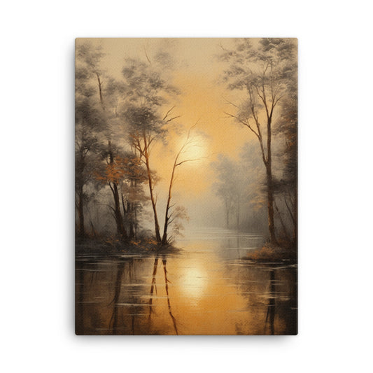 "Glowing Horizons on the Lake" Canvas